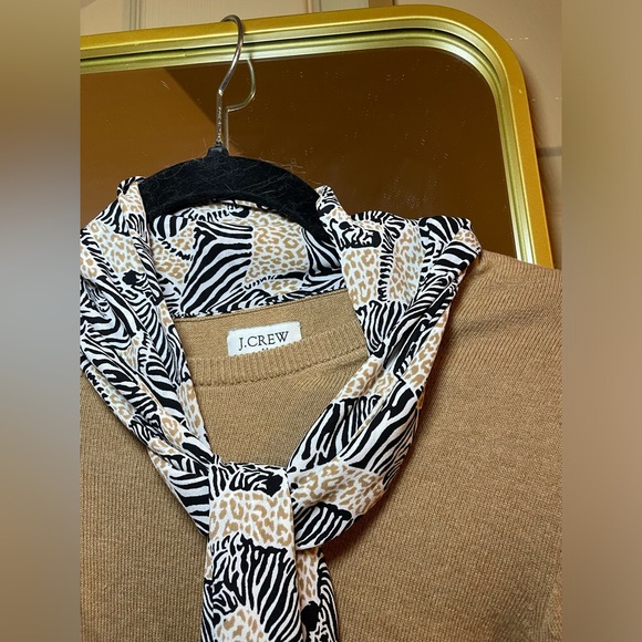 J. Crew Sweater with Zebra Scarf - Picture 3 of 6